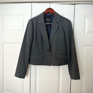 NWOT Madewell Sutter Crop Blazer - Gray - Small